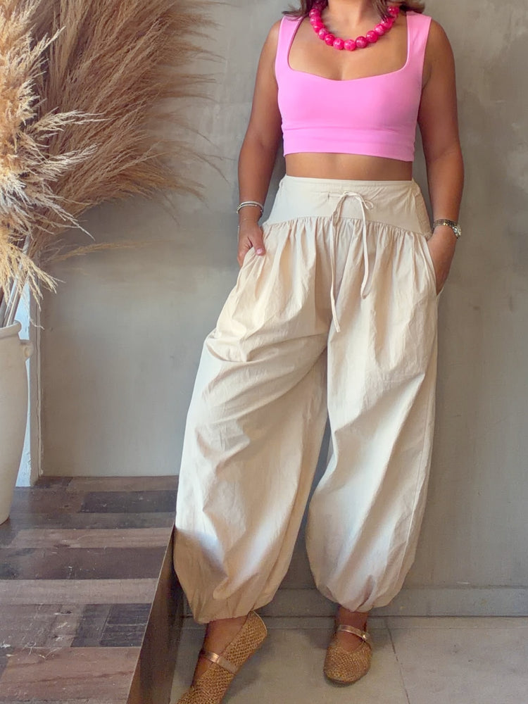 Lorraine Beige Balloon Pants