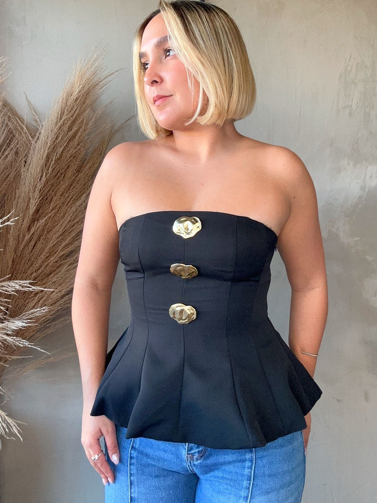 FINAL SALE - Lorena Black Tube Top