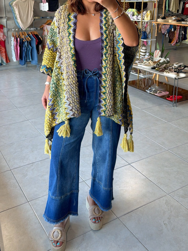 Gia Purple/Lime Cardigan