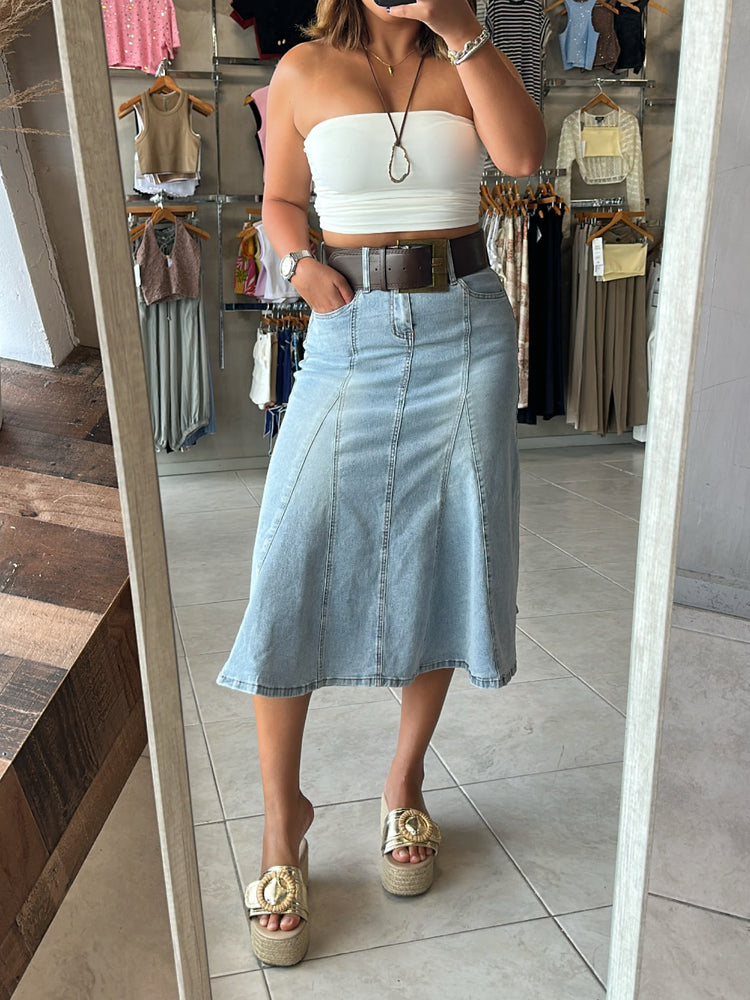 Faith Denim Skirt (includes belt)