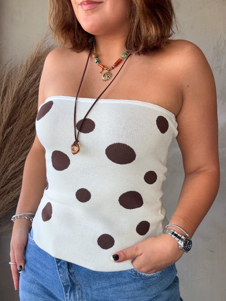 Jen White Polka Dots Top