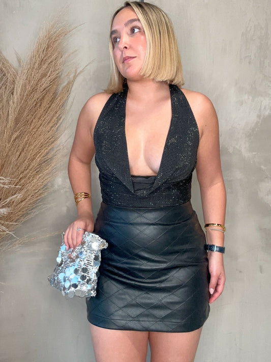 FINAL SALE - Ashlee Rhinestone Bodysuit