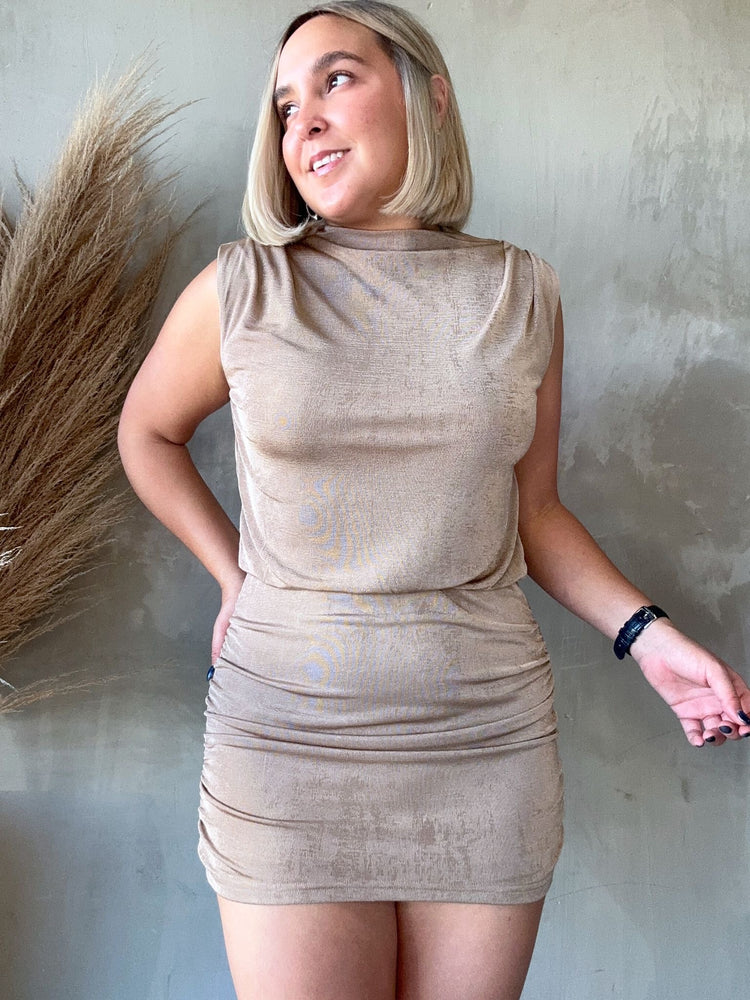 FINAL SALE - Bea Champagne Dress