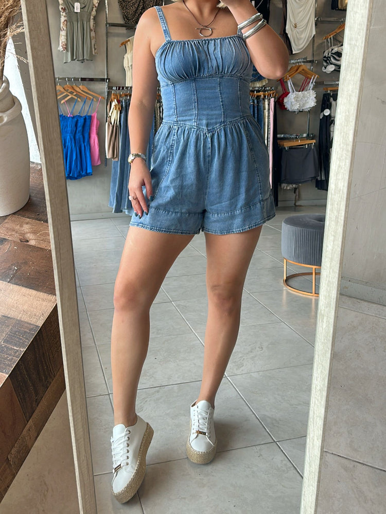 Renata Denim Romper