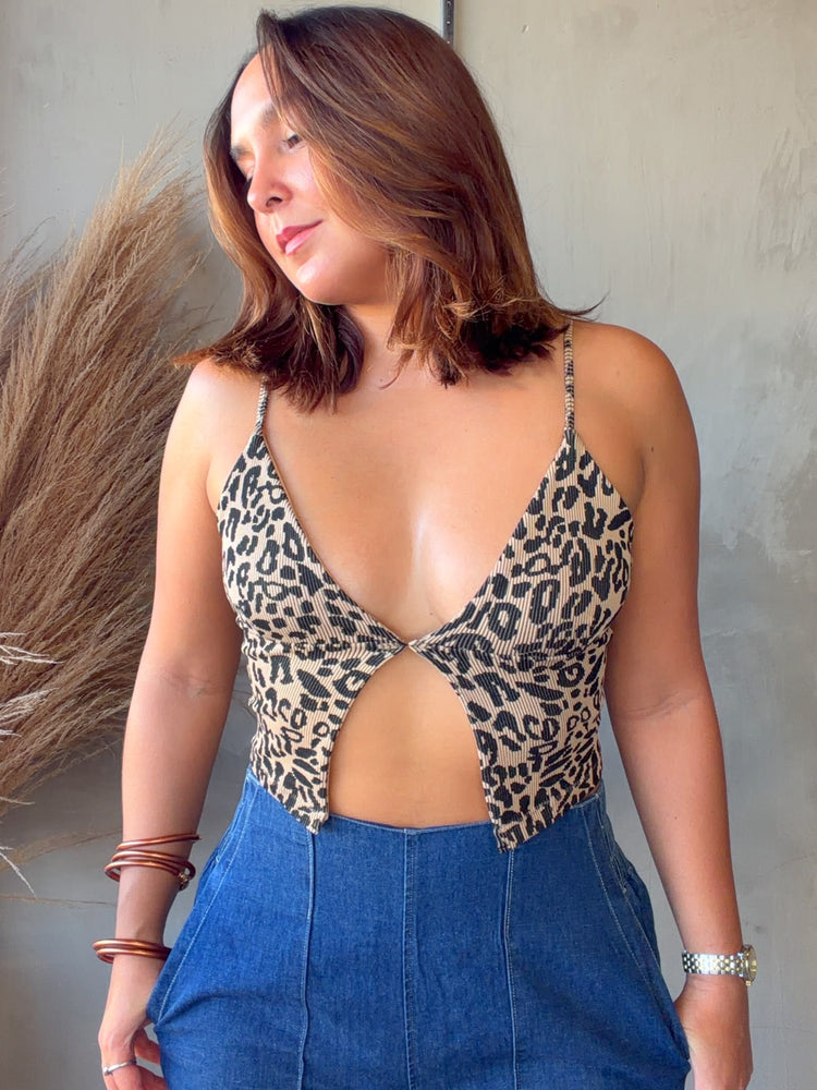 Vivian Leopard Crop Top