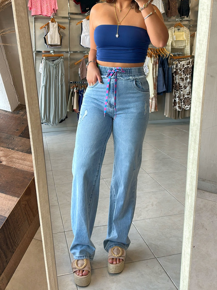 June Navy Tube Top