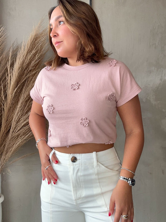 Leticia Mauve Floral Tee
