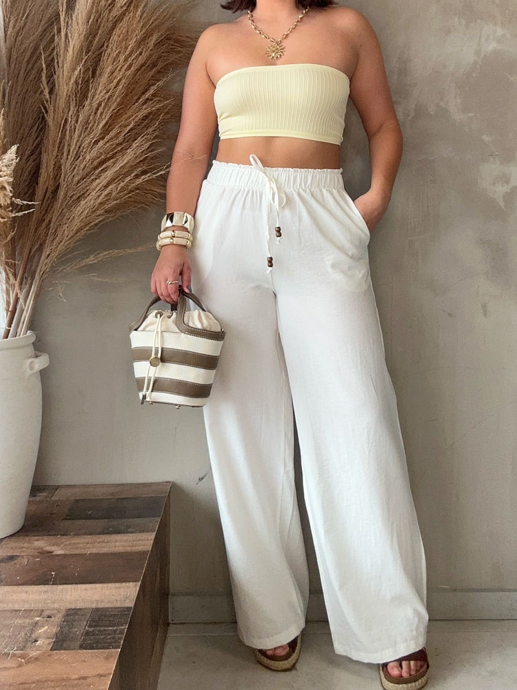 Kathia Light Yellow Tube Top