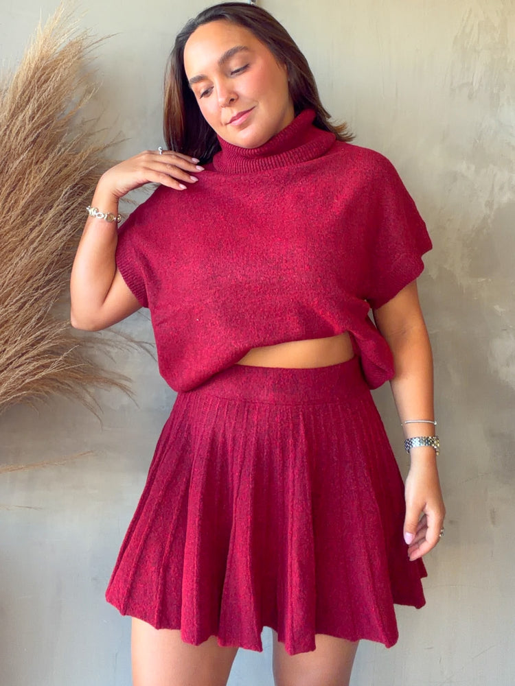 Janet Red Knit Set