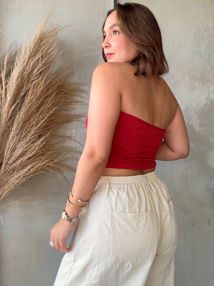 Jonah Red Detailed Top