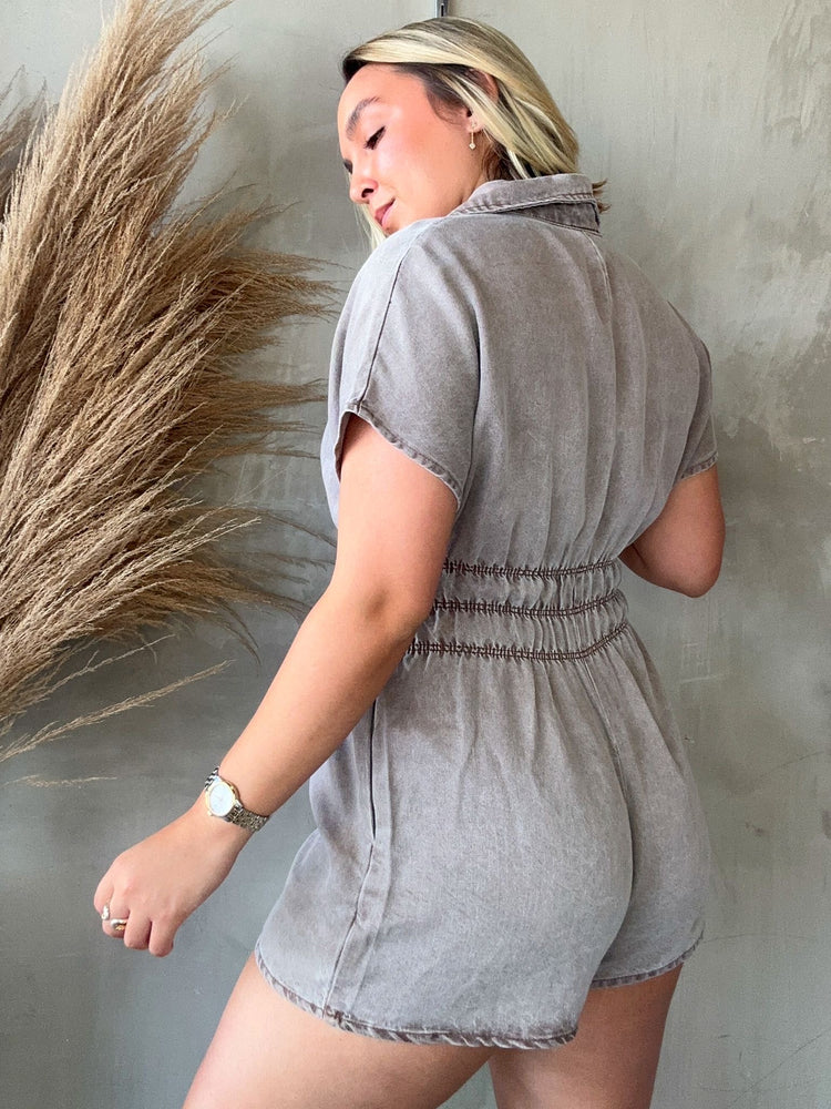 Isis Mocha Denim Romper