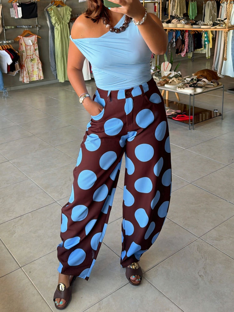 Marjo Brown/Blue Polka Jean