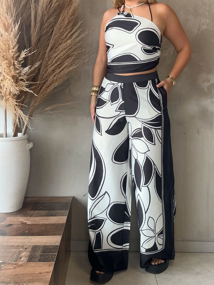 FINAL SALE - Jeniffer Bk&Wht Printed Set