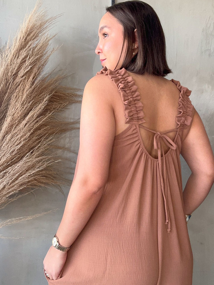 Cappuccino Ruffled Jumpsuit