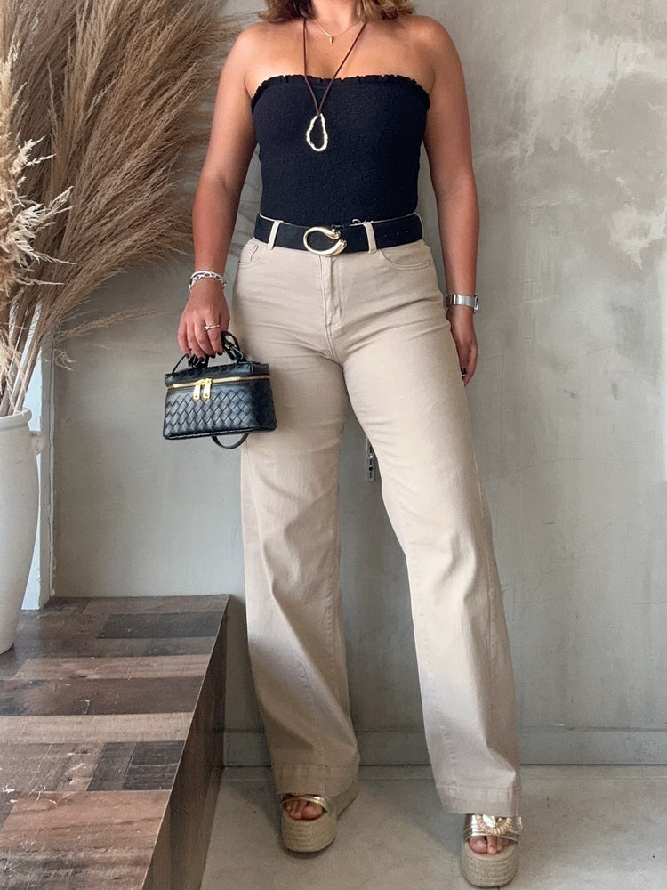 Angela Beige Jean