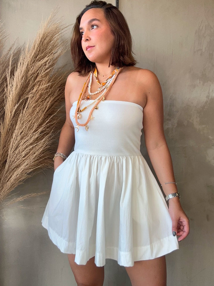 Ximena White Tube Dress