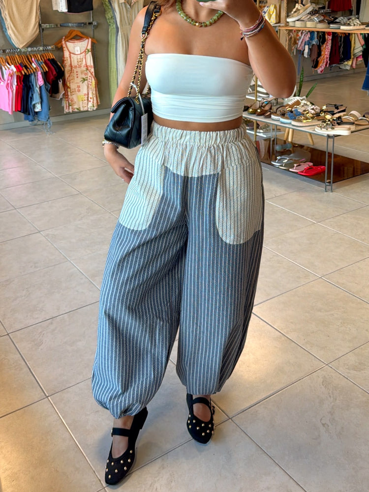Kristine Striped Balloon Pant