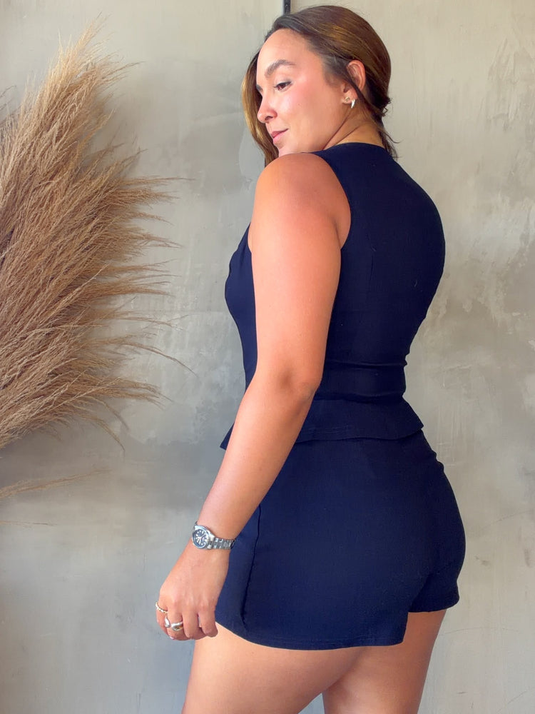 Taylor Navy Vest & Skort Set