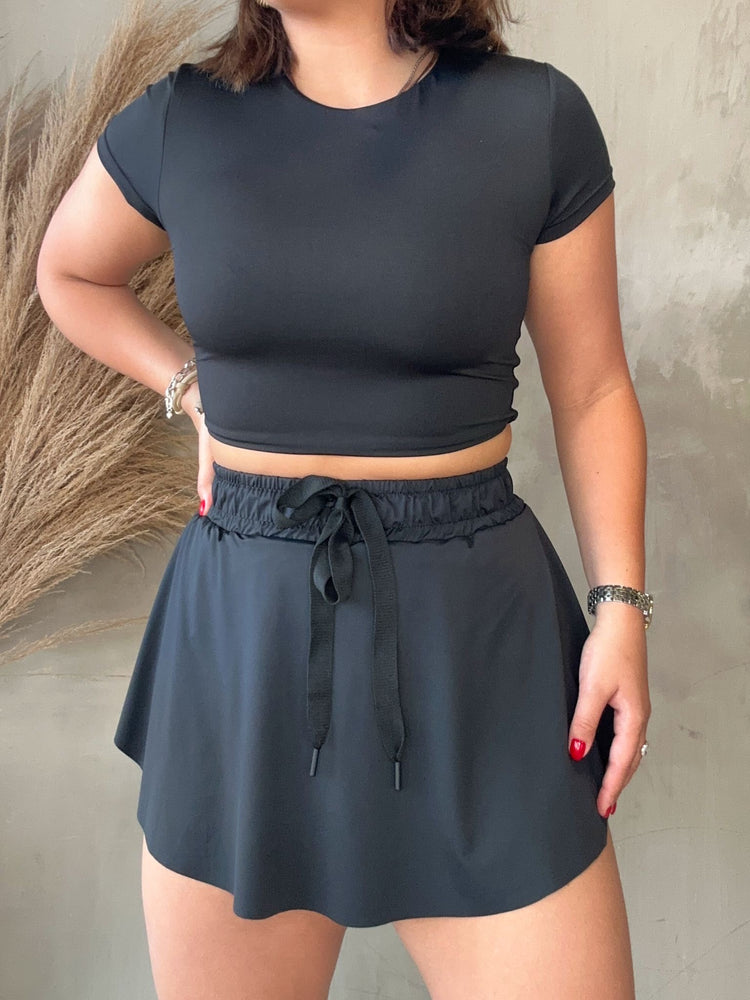 Patty Black Active Skort