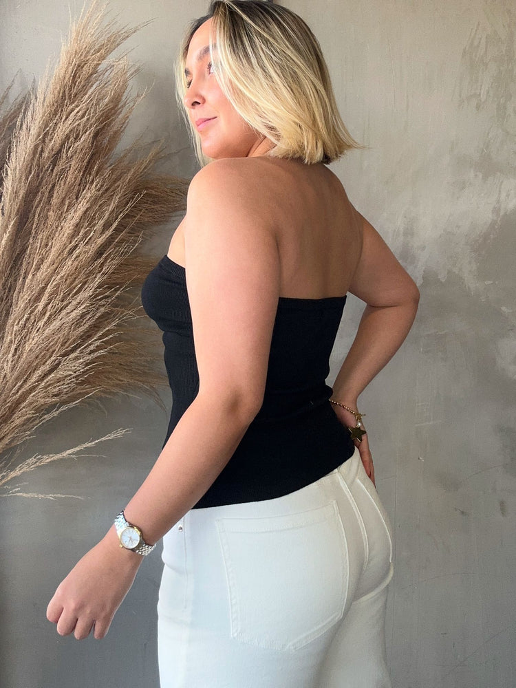 Hazel Black Detailed Top