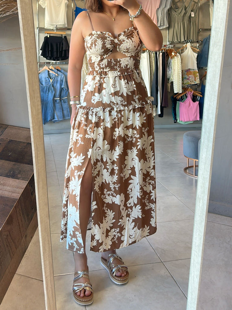 Judith Floral Slit Dress