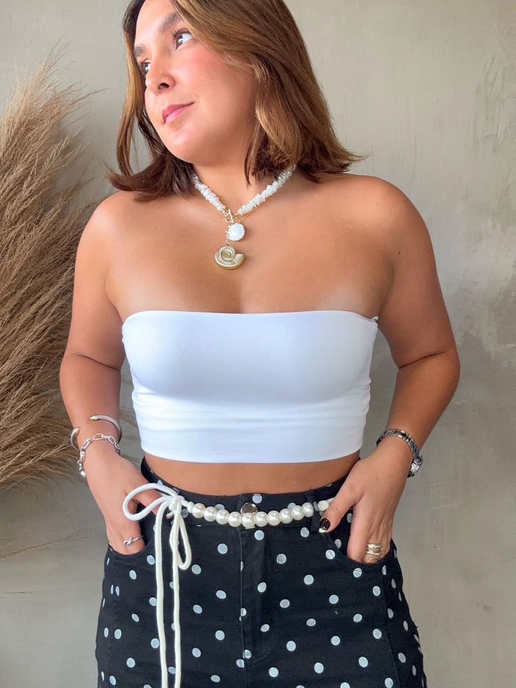 June White Tube Top