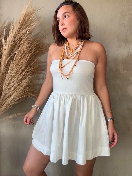 Ximena White Tube Dress
