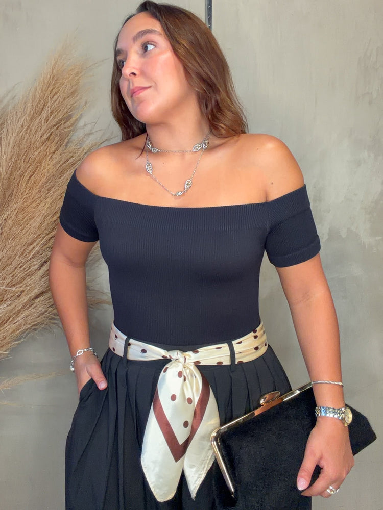 Arlette Black Off Shoulder Basic