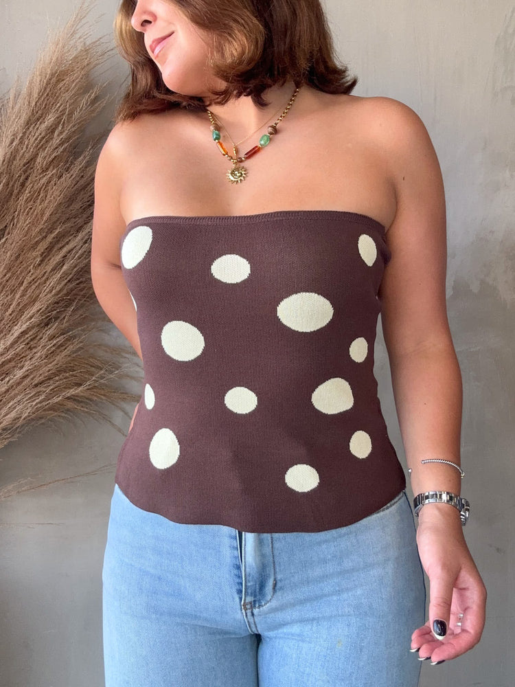 Jen Brown Polka Dots Top