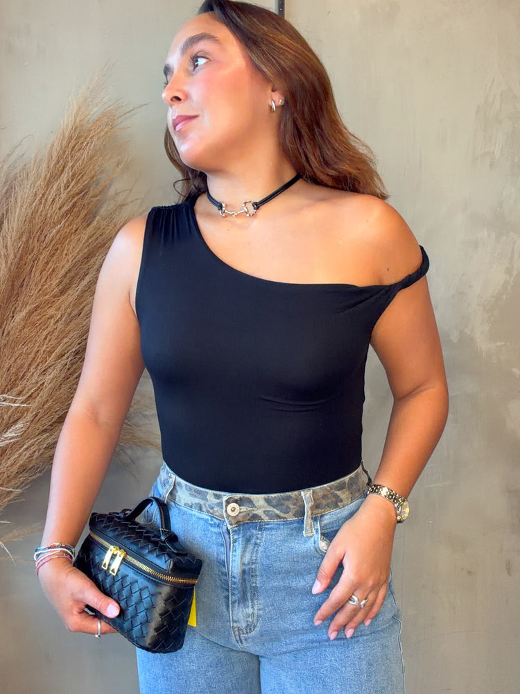 Louise Black Twist Bodysuit