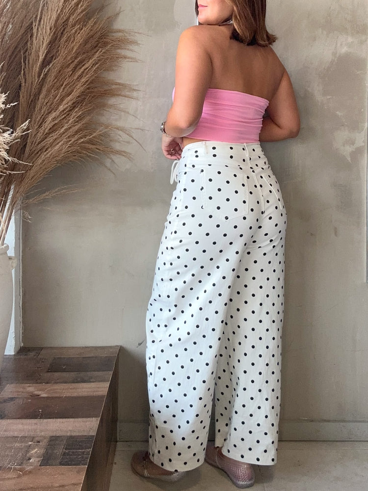 Kare White Polka Dots Jean