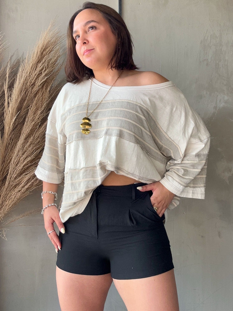 Jasmine Black Linen Short