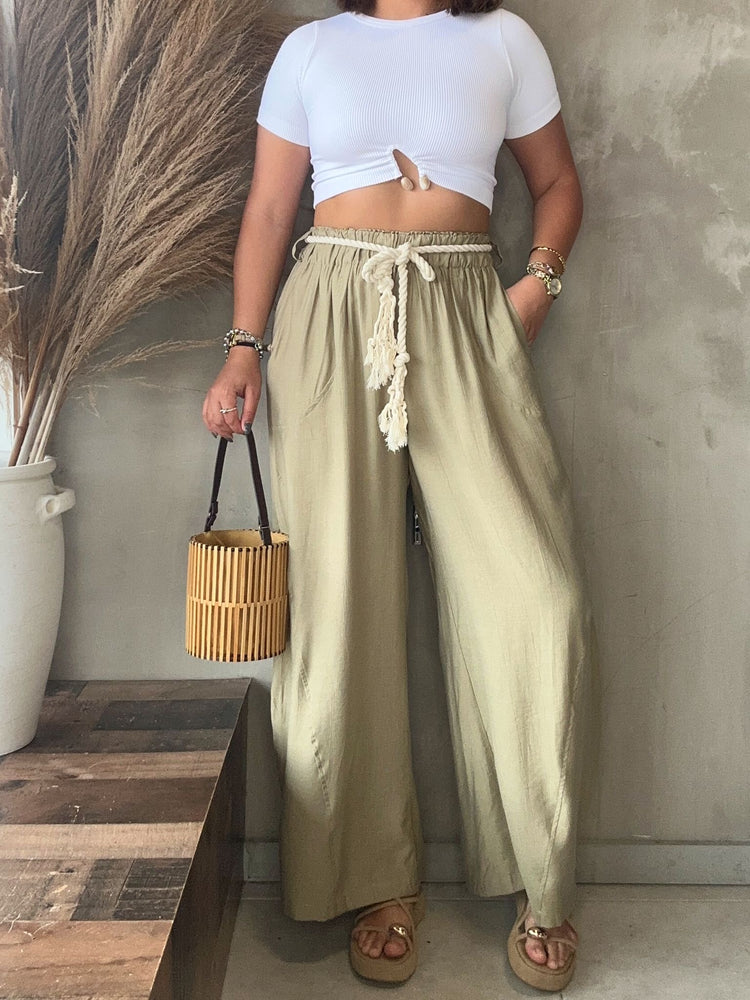 Margo Linen Barrel Pants