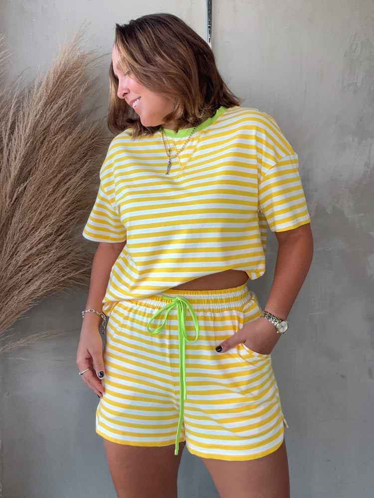 Yellow Stripes Comfy Set