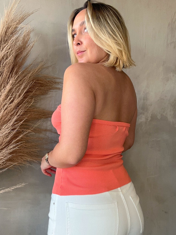 Hazel Peach Detailed Top