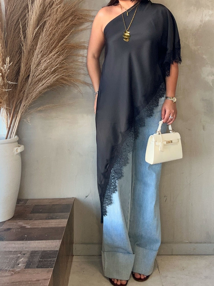 Camilla Black Lace Top