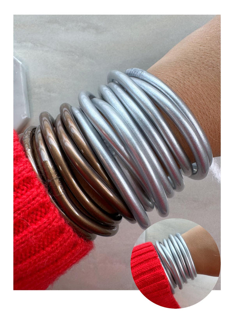 9pcs Jelly Bangles Set