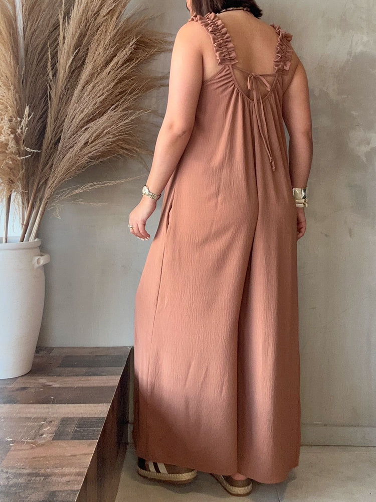 Cappuccino Ruffled Jumpsuit