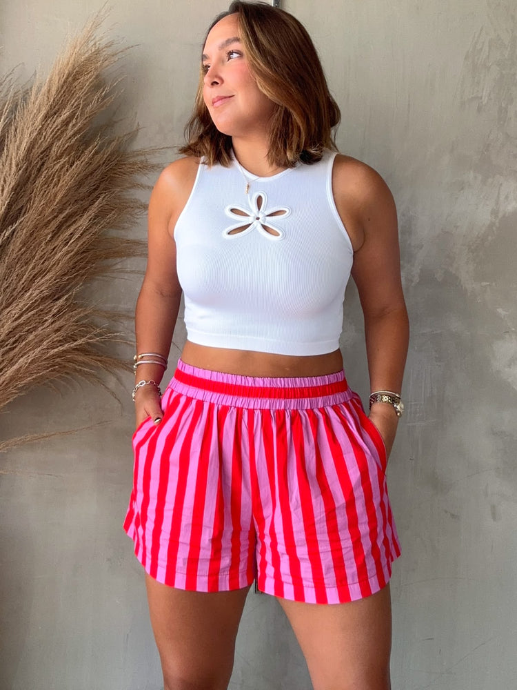 Kenzie Pink/Red Shorts