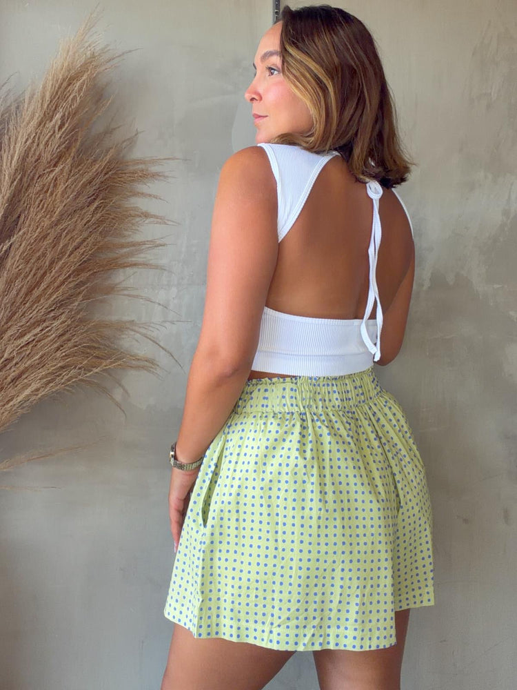 Karina Butter Yellow Polka Dots Short