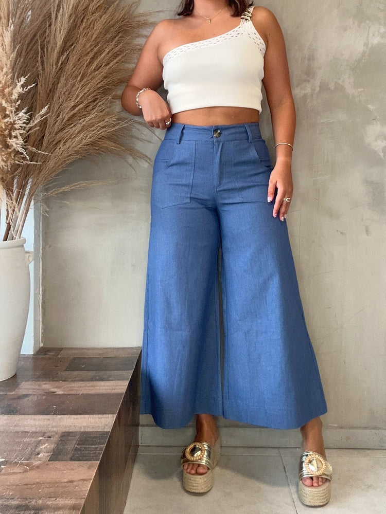 Amanda Indigo Wide Leg Jean