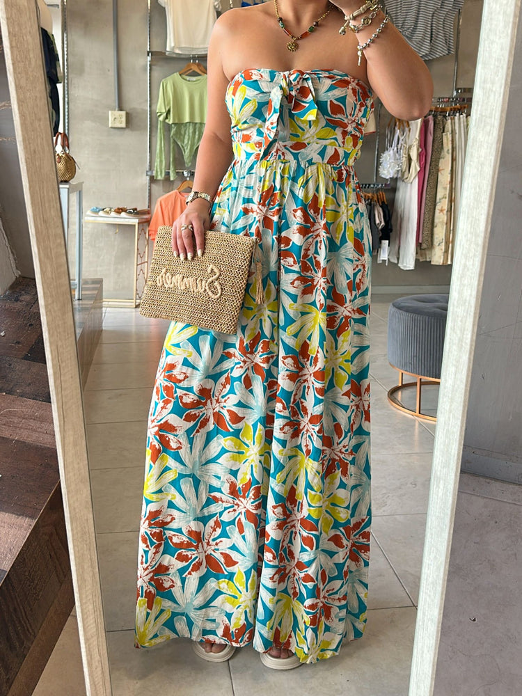 Johanna Printed Tube Jumpsuit
