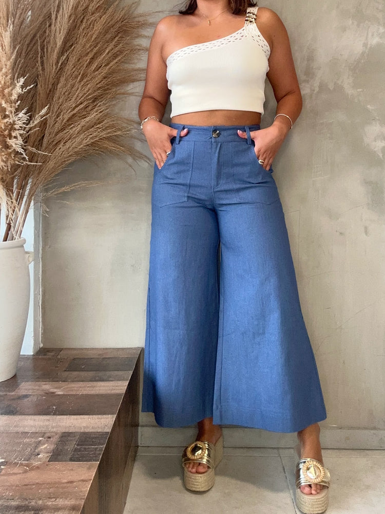 Amanda Indigo Wide Leg Jean