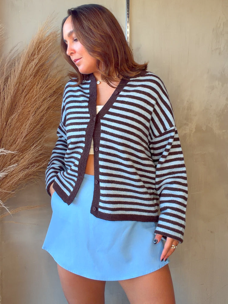 Cecil Blue Striped Sweater