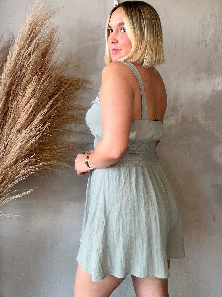 FINAL SALE - Aixia Twist Smocked Romper