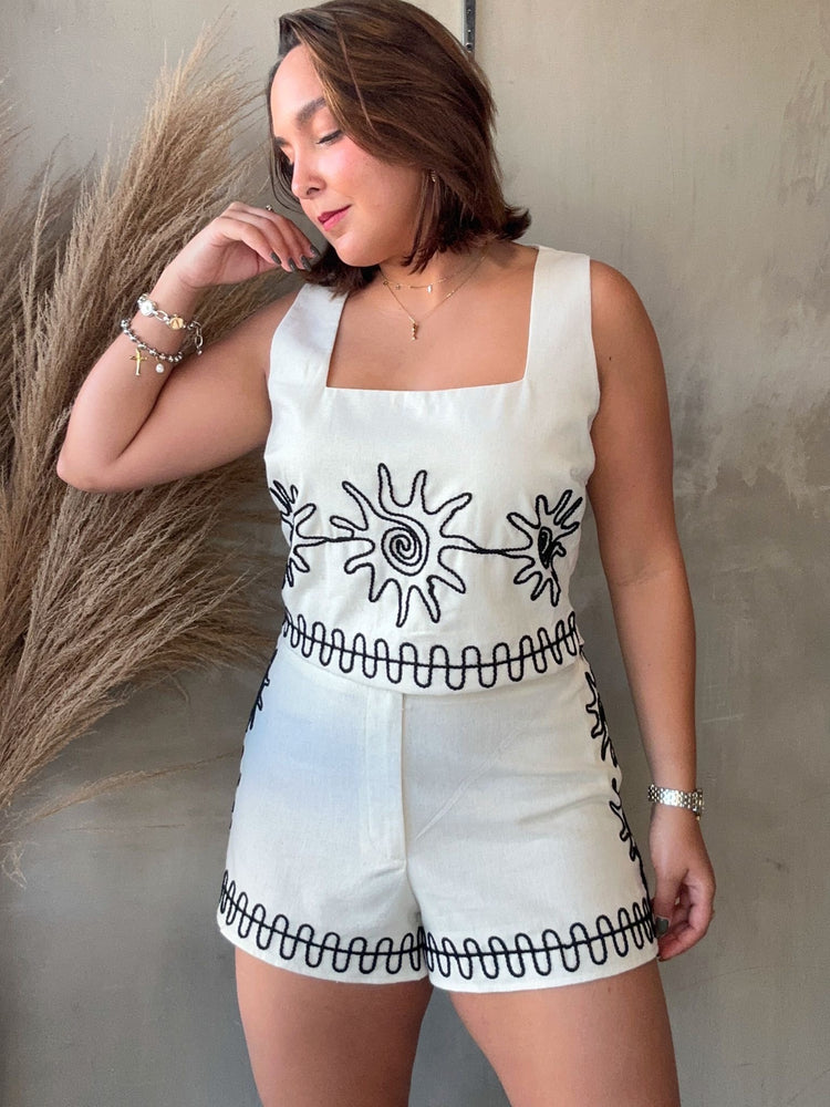 Isa Linen Top & Short Set