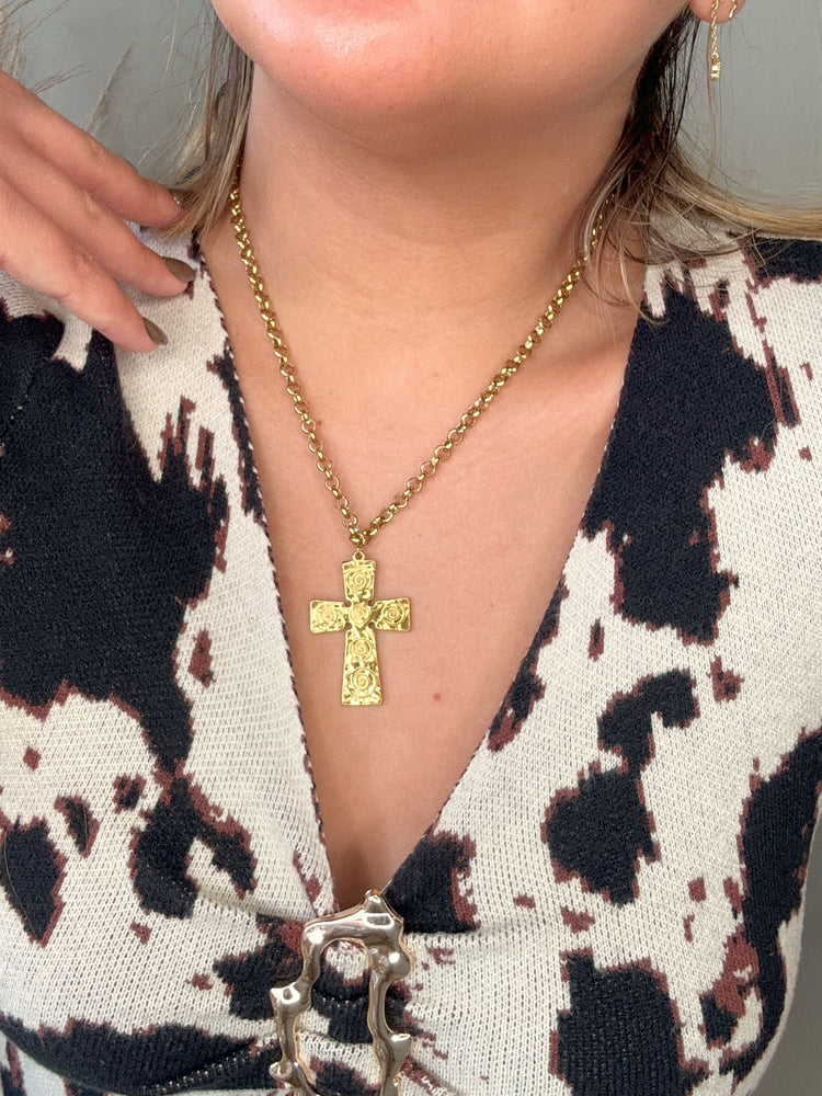 Stainless Steel Cruz Necklace