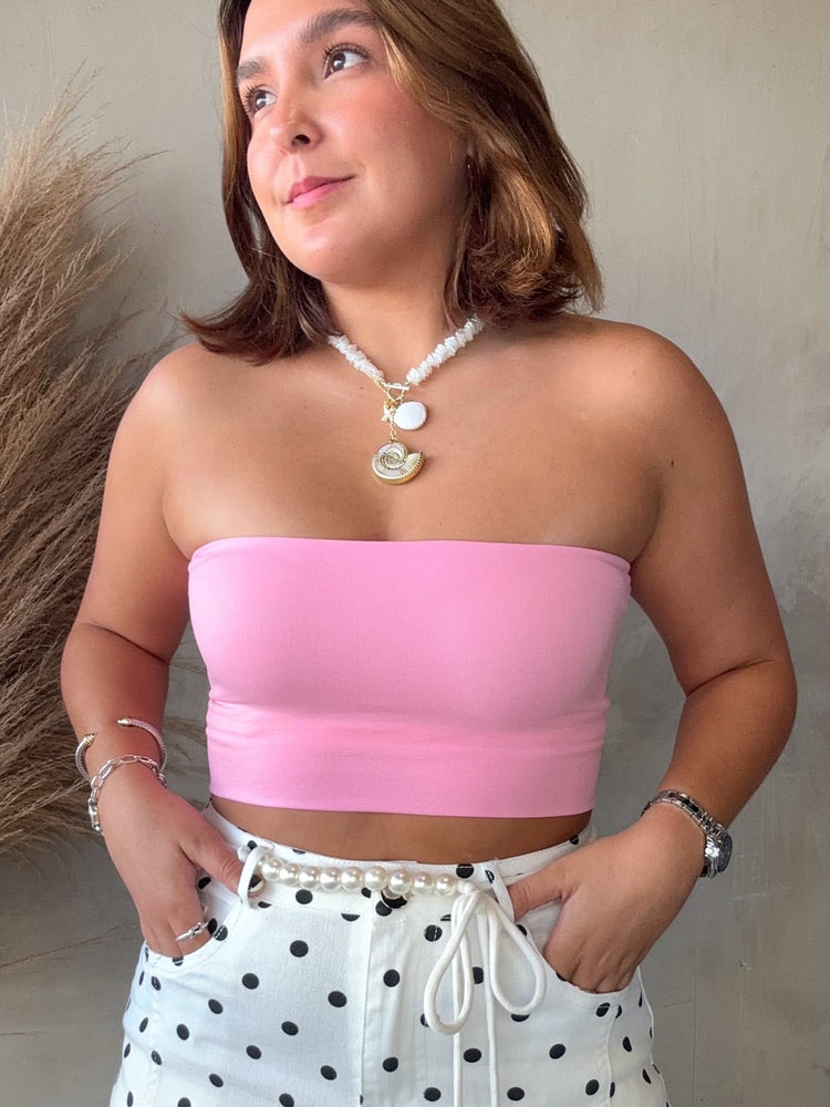 June Pink Tube Top