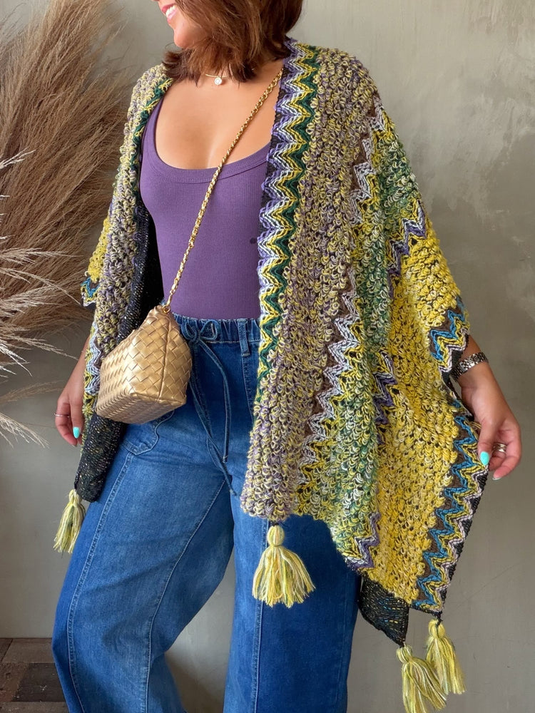 Gia Purple/Lime Cardigan