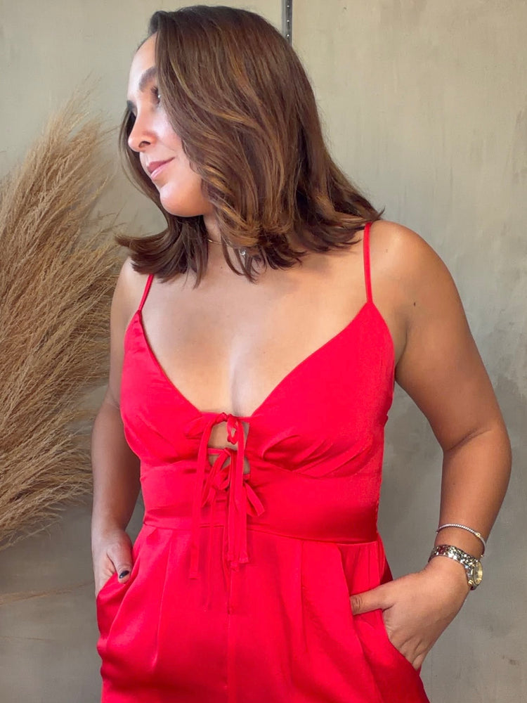 Scarlett Red Jumpsuit
